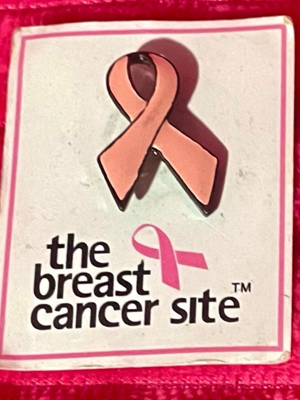 Pink Ribbon Breast Cancer Awareness Enamel Pin